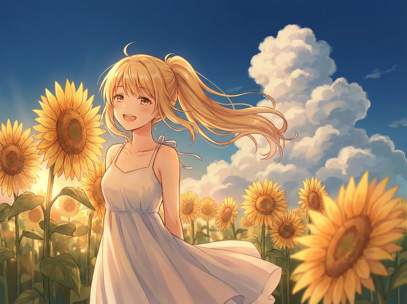 海角社区动漫美图-向日葵少女